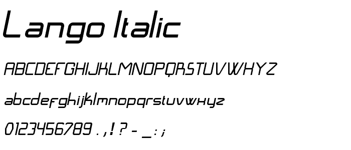 Langó Italic font